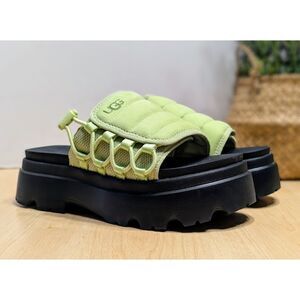 UGG Caterpillar Green Callie Platform Sandals Women's Size 8 *NEW*